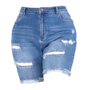 High Waist Bermuda Shorts